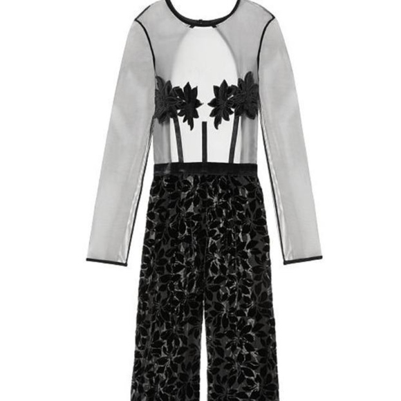 VICTORIA'S SECRET jumpsuit open back sheer pants L - Picture 3 of 3